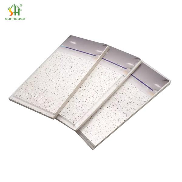 Eco Friendly Mineral Wool Ceiling Tiles Recycled Soundproof Boards For Green