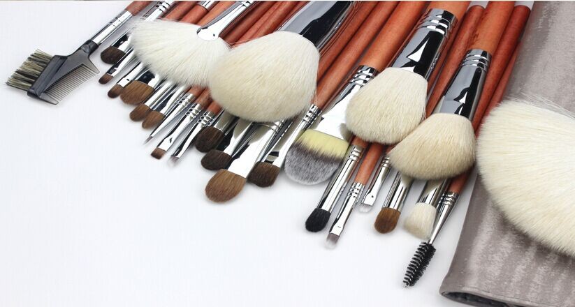 High Grade Sliver Copper Best Makeup Brushes With Goat Hair