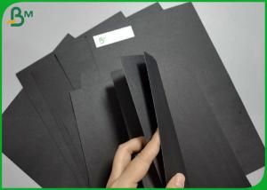 China Wood pulp 120gsm To 500gsm Double Sided Solid Black Paperboard For Book Binding on sale