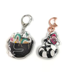 China Personalized Custom Double-Sided Printing Clear Acrylic Anime Charm Keychain factory