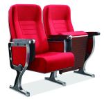 Soft Fabric Chairs For Church Halls With Paint Plate Back / Wooden Armrest