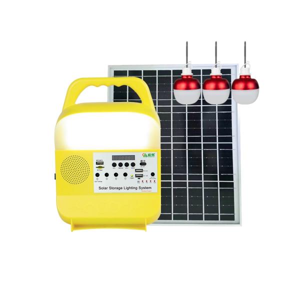 Multifunctional 16V Solar Panel Led Lighting System 16W For Tent Hiking Fishing