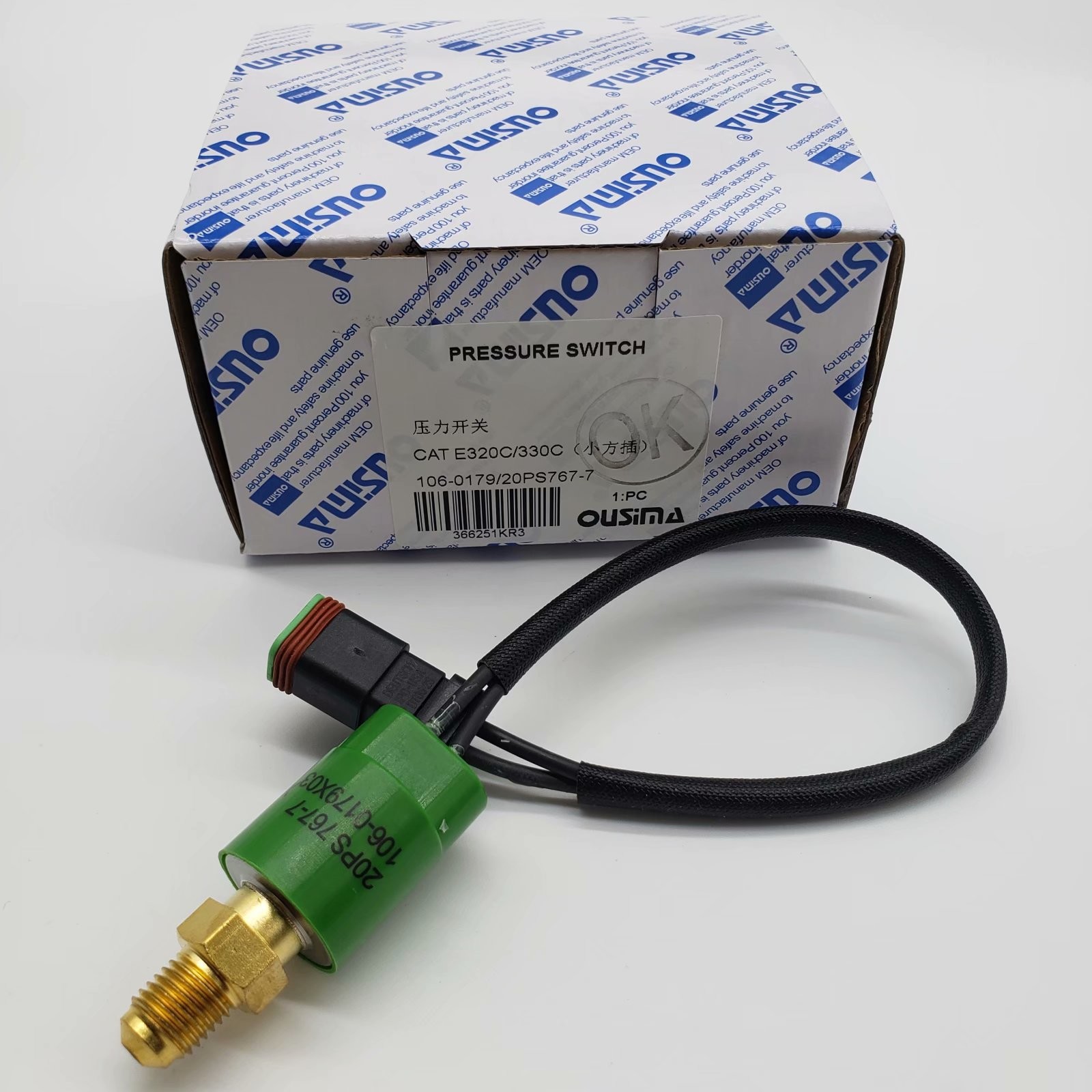 OUSIMA 106-0179 20PS767-7 Pressure Switch Sensor With Small Square Plug Fro E320C/330C