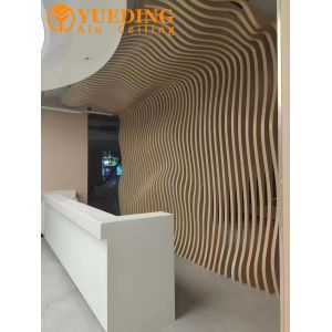 Irregular Shaped Aluminum Wall Panel Twisted Arc Column Wrapping Customized