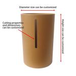 Round Custom Paper Tube Packaging For Fiber Drums Supports Diameter Height