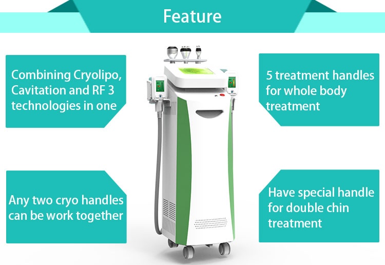 2 cryo handle cavitation RF cryo fat freeze slimming machine cryolipolysis body slimming machine