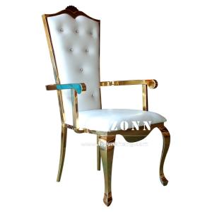China Elegant Strong Wedding Banquet Chair Gold Frame For Reception And Event factory