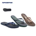 Fashion Men Soft Rubber Slippers Compound Rubber EVA Sole Flip Flop Blank Grey