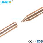 14.2 16.2 17.2mm Copper Clad Steel Grounding Rod Lightning Proof Copper Plated