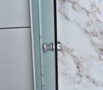 Bathroom White Quadrant Shower Enclosure Aluminum Frame