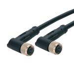 Right Angle Molded Cable M8 Waterproof Connector 4 Pin Connector 90 Degrees