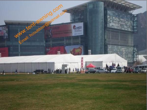 China Temporary Big Tent for Exhibition Aluminum Clear Span Large Trade Show  Marquee 30x60m factory