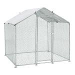 2M x 2M Metal Chicken Coop Walk in Cage Run House Shade Pen Chicken Cage With