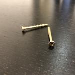 M2.5x35mm Yellow Zinc Cross Recessed Countersunk Head Screw for Chipboard