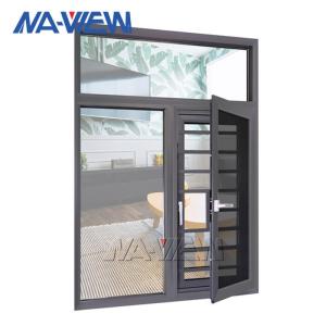 China Australia Residential Aluminum Double Glaze Glass Casement Glazed Windows With Mosquito Net factory
