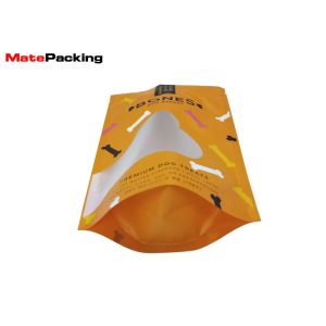 Stand Up Zipper Pet Supply Bag PET/PE Material Bone Shape With Window / Tear