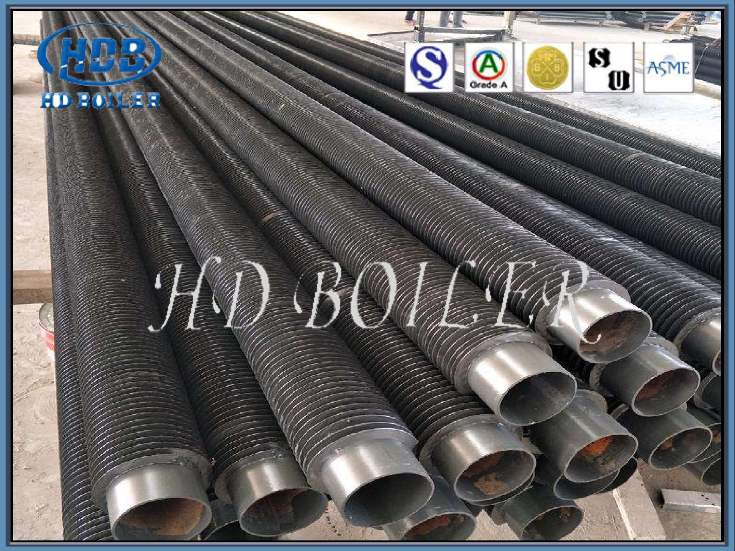 Heat Transfer Welding Boiler Fin Tube Heat Exchanger With High Efficient