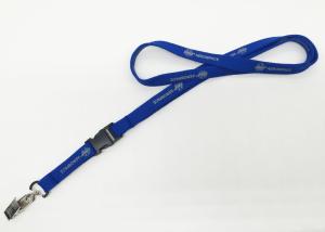 China Custom Logo Cotton Polyamide Silk Screen Lanyards For Exhibitions factory