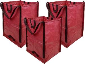 China Heavy Duty Home and Yard Waste Bag Woven Polypropylene, Reusable Lawn and Leaf Garden Bag with Reinforced Carr factory