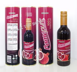 China 375ml Cmyk Round Wine Tin Box Spirit bottle Packaging For Holiday factory