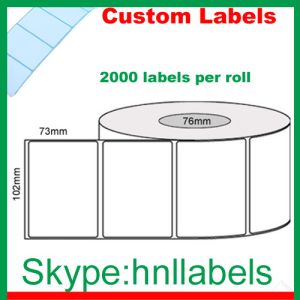 China Thermal Transfer Labels 102 x73/1 Plain Transfer Roll Removable, 2,000Lpr, 76mm core factory