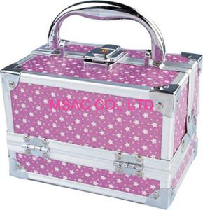 China Fashion Portable Aluminium Cosmetic Case Elegant Outside Surface Wear Resistant factory