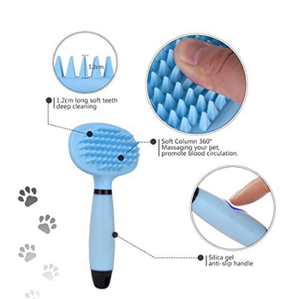 Soft Silicone Rubber Pet Washing Brush Massage Brush Dog Cat Pet Bath Cleaning
