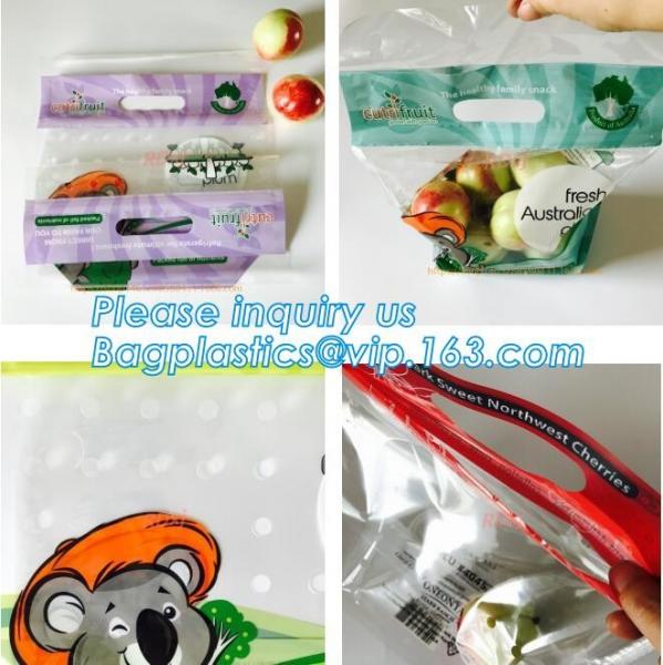 waterproof slider zipper plastic bags zip food packing bag, fresh fruit packaging bag with zipper, slider zip lock grape