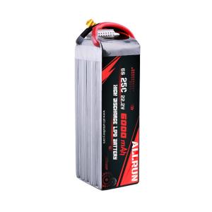 China 22.2V 25C Medical Lithium Battery High C Rate 6S 6000mAh LiPo Battery factory