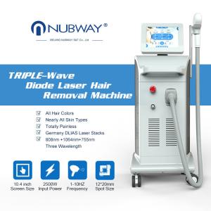 China safe and effective strong cooling 2500W clinic use 755 808 1064 diode laser factory
