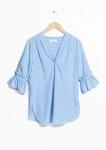 Frill Sleeve Designs Blouse For Woman