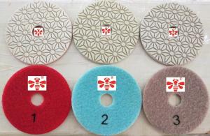 China Orbital Sander Marble 3 Step Diamond Polishing Pads , Grinder Concrete Polishing Discs factory