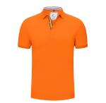 Customized Printed Orange Polo T Shirt ODM Available