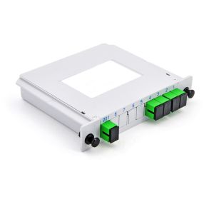 Compact 1x4 PLC Splitter Singlemode SC APC High Precision Lightweight