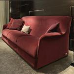 0.9x1.8m Velvet Sectional Sofa Fabric Chaise Longue Chesterfield