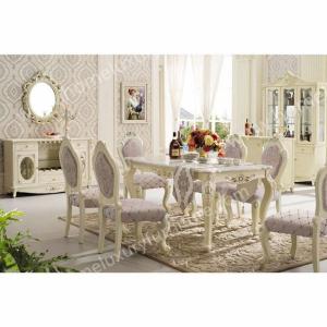China Wholesale Square Marble Top Wooden Dining Table Designs factory