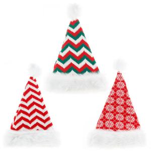China Custom Knitted Wool Santa Hat Christmas Plush Striped Hat Holiday Decorations factory