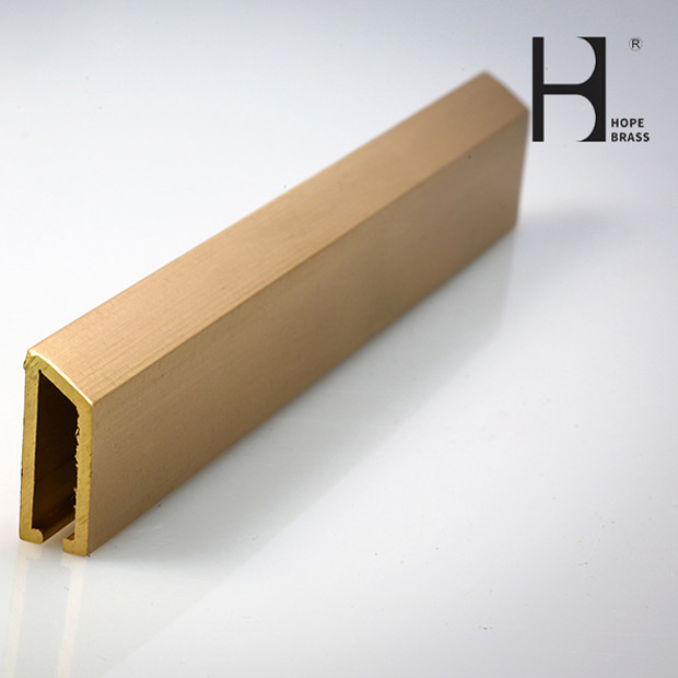 Custom Made Perfectly Structural U Shape Brass Trim Profiles Brass Copper Alloy Extrusion Profiles Customized Drawing
