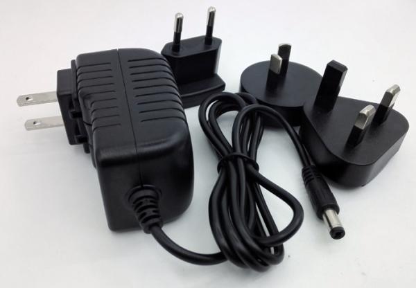 Interchangeable ac plug 12V 2A 1A 5V 2A 12v 5a power adapter with USA/Australia