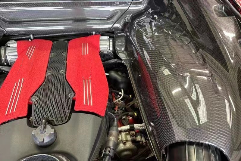 488 Ferrari Body Kit Dry Carbon Fiber Engine Shield OEM Carbon Fiber Oil Cap