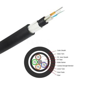 China Anti Rodent Non Metallic Fiber Optic Armoured Cable 144 Core Single Mode GYFTY63 Corning factory