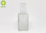 Square Empty Glass Face Mist Bottle 100ml Clear / Frosted Type Optional