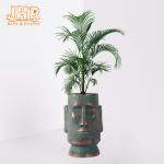 Outdoor Lion Statue Fiber Clay Garden Pots Weather Resistant