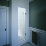 Customized Hinge Tempered Glass Door Frameless Single Swing Glass Shower Door