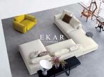 Sofa Set 7 Seater Furniture Leather Or Fabric Cover L Shape Sofa