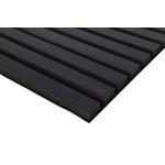 Black Color Acoustic Wood Slat Panels Polyester Fiber MDF For Hotel Decor