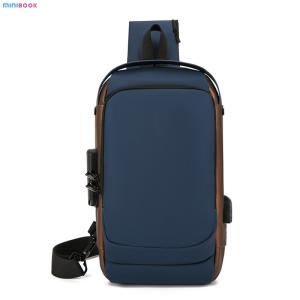 China Stylish Oxford Cloth Men's Crossbody Sling Bag with USB Port and Waterproof Design factory