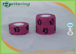 Pink Colour paw printing Veterinary Non Woven Self Adhesive Flexible Wrapping