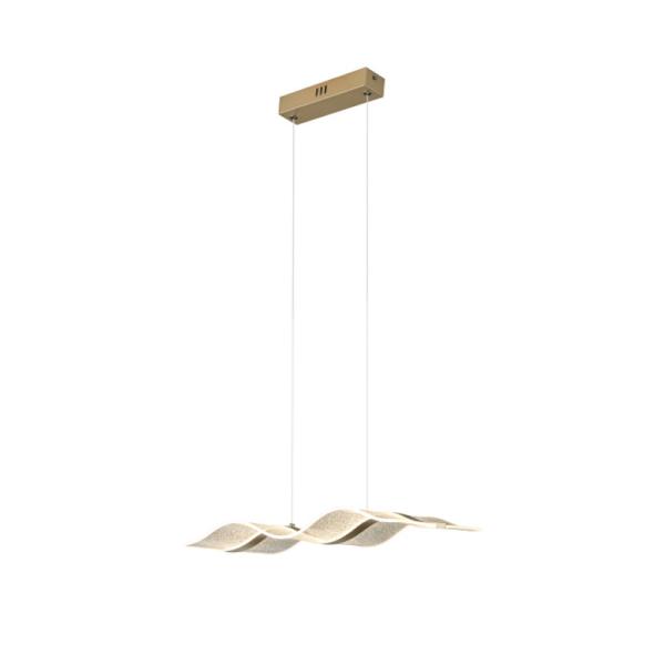 Nordic Chandelier Modern Luxury Large Long Strip Wave Shape Acrylic Lamp Bar