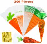Cellophane Cone Sweet Bags With Carrot Design